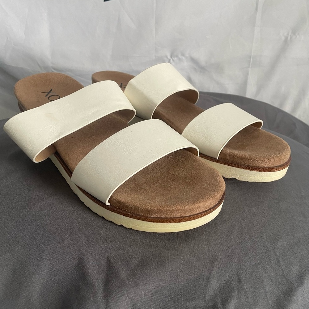 Women's White Slide Sandals